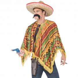 Mexicansk Poncho med Overskæg