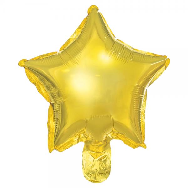 Folieballoner Stjerne Guld 25-pak