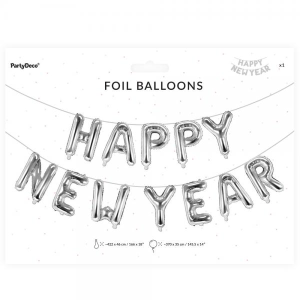 Folieballoner Happy New Year Slv