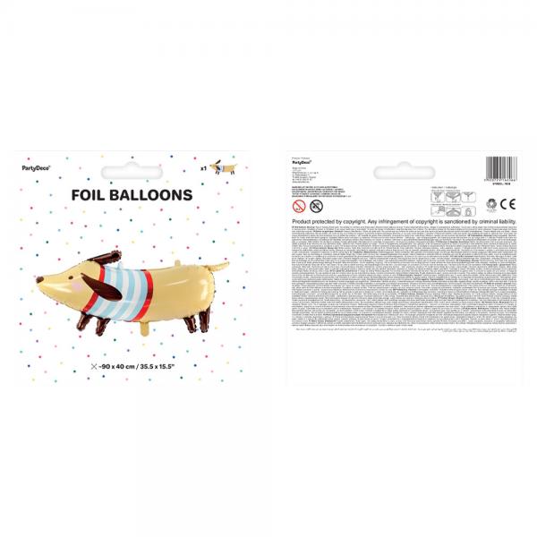 Folieballon Gravhund