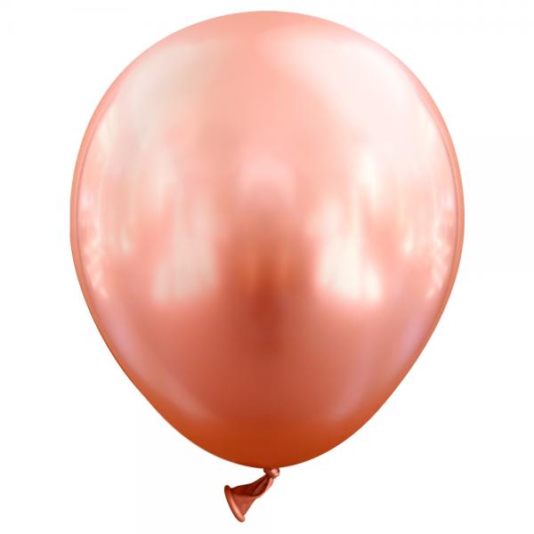 Miniballoner Chrome Rosaguld 100-pak