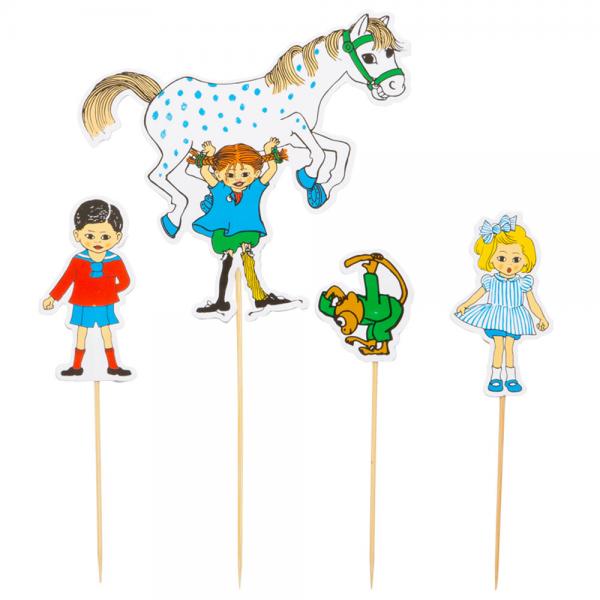 Pippi Langstrmpe Cake Toppers 4-pak