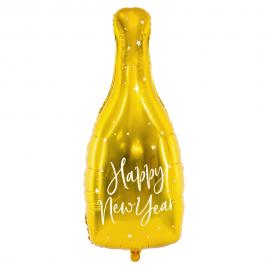 Champagneflaske Happy New Year Folieballon