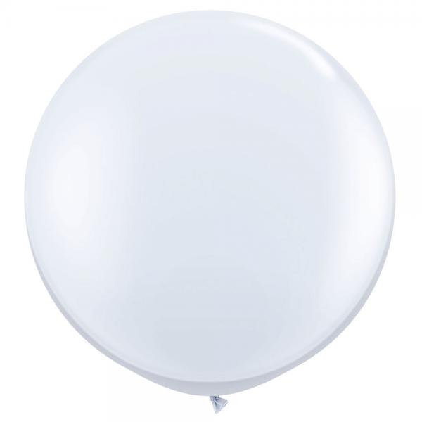 Kmpeballon Hvid