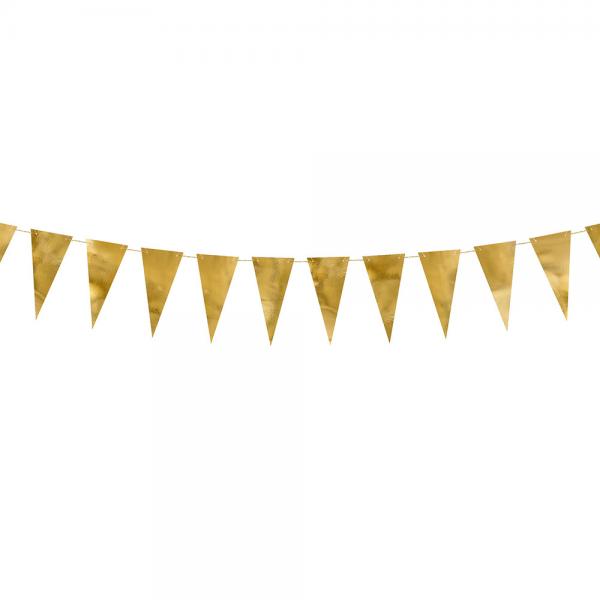 DIY Flagguirlande Guld