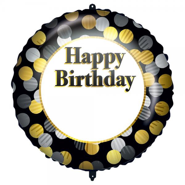 Milestone Happy Birthday Folieballon med Bogstaver