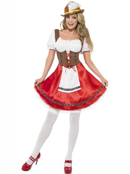 Oktoberfest Tyrolerkjole Rd Kostume