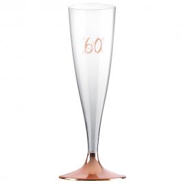 60-års Champagneglas Genanvendeligt Rosaguld