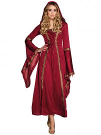 Middelalder Lady Kjole med Hætte Kostume