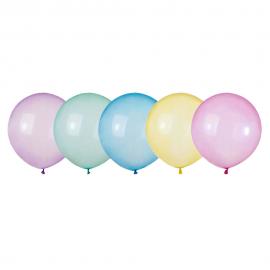 Store Runde Rainbow Crystal Balloner Mix 25-pak