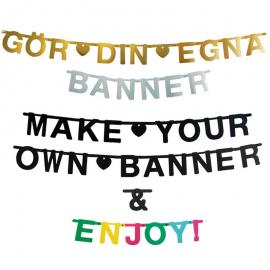 Gør Det Selv Guld Glitter Banner