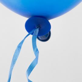 Ballonforsegler med Bånd Blå 100-pak