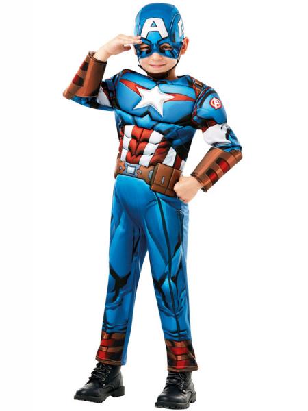 Captain America Kostume Deluxe Brn