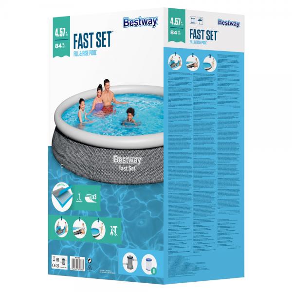 Bestway Oppustelig Pool med Filter Fast St Gr 4 m