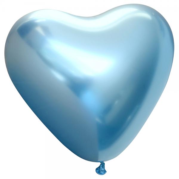 Hjerteballoner Chrome Bl