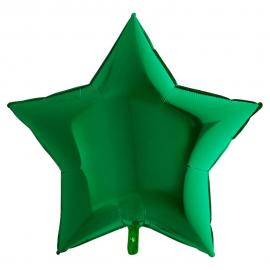 Stor Folieballon Stjerne Grøn