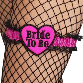 Bride To Be Strømpebånd Sort/Pink