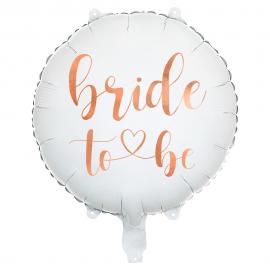 Bride To Be Ballon Hvid