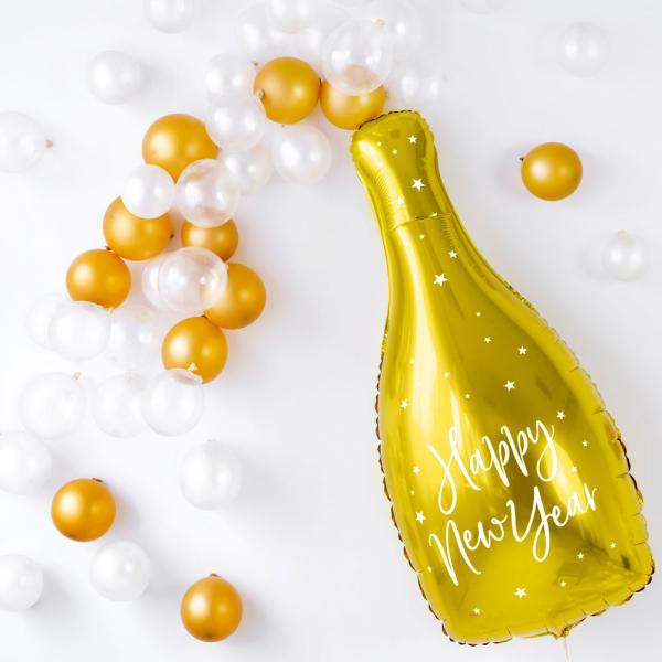 Champagneflaske Happy New Year Folieballon