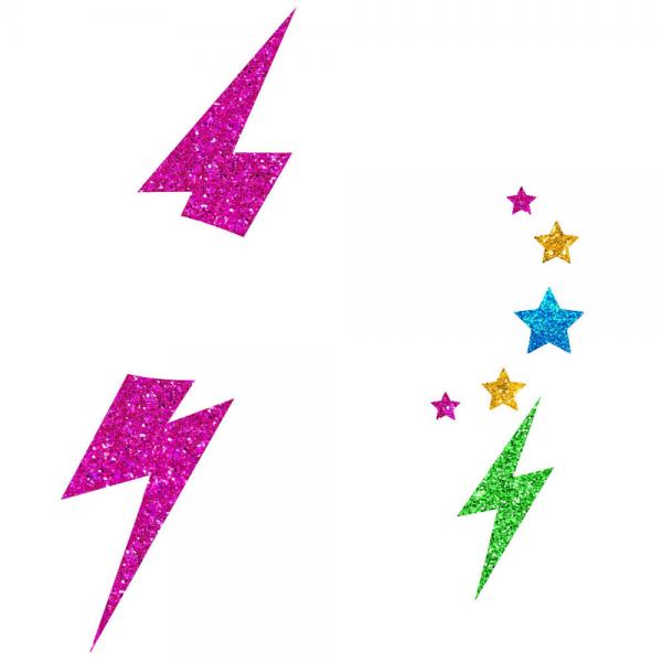 Ansigtsklistermrker Lightning Glitter