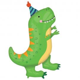 Folieballon T-Rex Happy Dino Birthday
