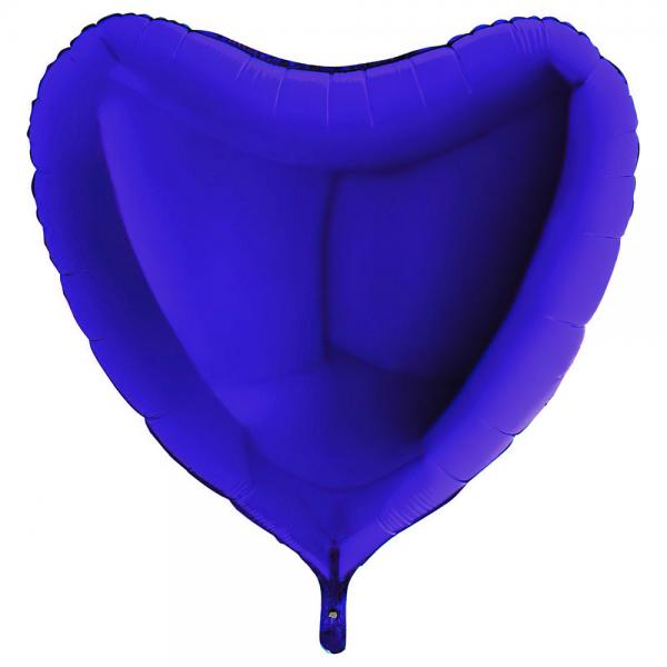 Hjerteballon Folie Mrkebl