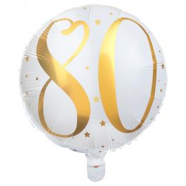 80 År Folieballon Stjerner