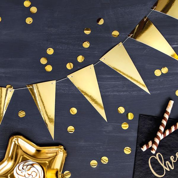 DIY Flagguirlande Guld