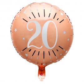 20 Års Folieballon Birthday Party Rosaguld