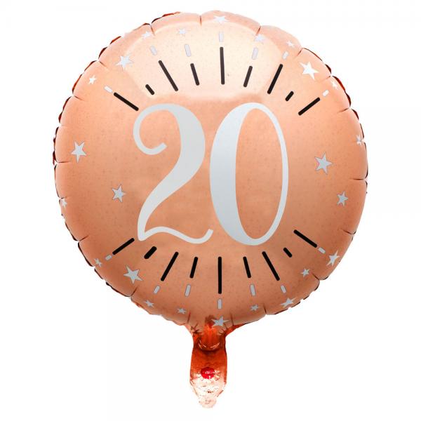 20 rs Folieballon Birthday Party Rosaguld