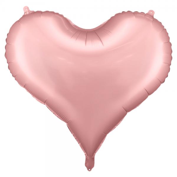 Stor Hjerteformet Ballon Lys Pink