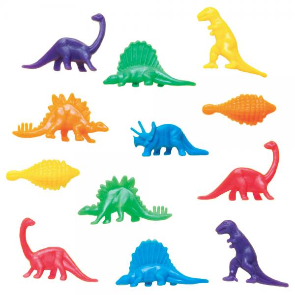 Farverige Legetjsdinosaurer