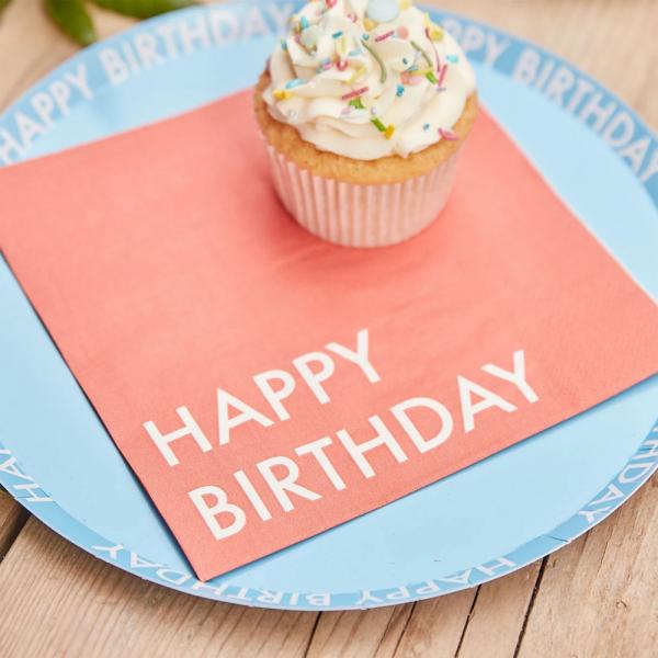 Happy Birthday Servietter Mix It Up Brights