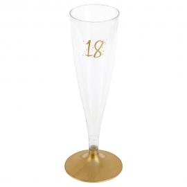 18-års Champagneglas Genanvendeligt Guld