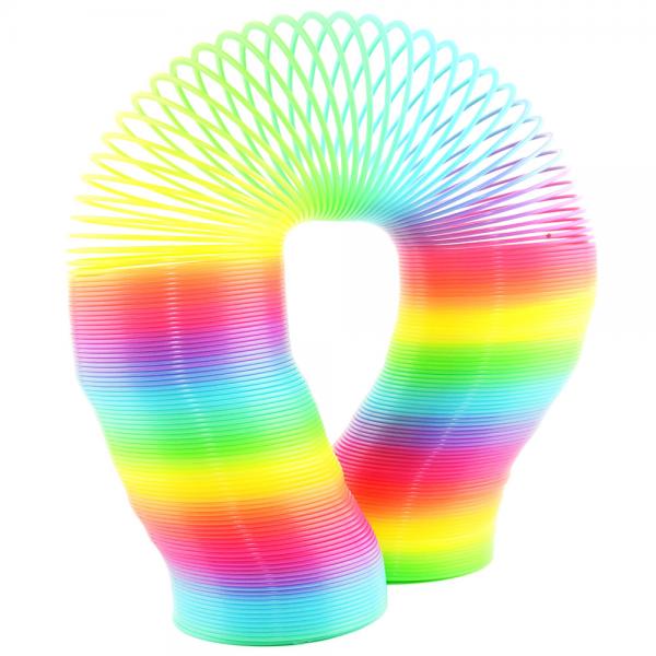 Regnbuefarvet Slinky Stor
