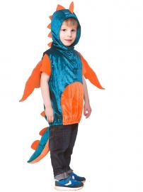 Dinosaur Kostume Blå/Orange Børn