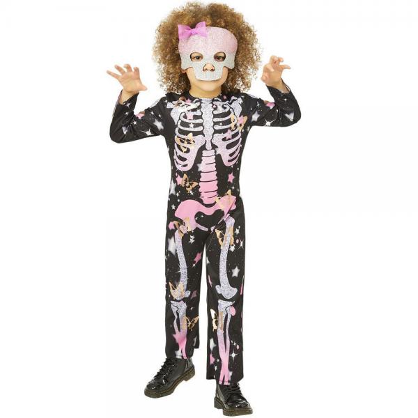 Skeletkostume Glitrende Roseguld Brn