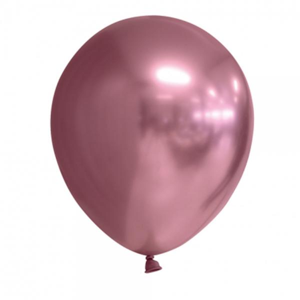 Chrome Miniballoner Pink 100-pak