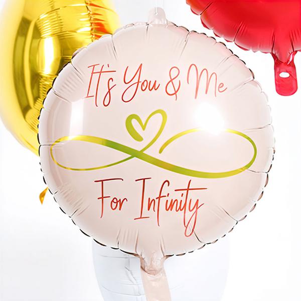 Folieballon It's You & Me For Infinity