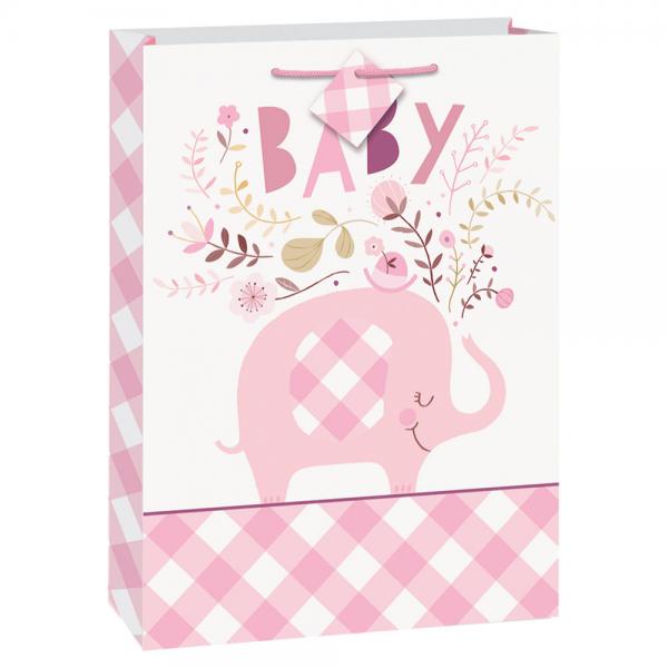 Babyshower Gavepose Elefant Pink