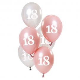 18-års Balloner Pink & Sølv
