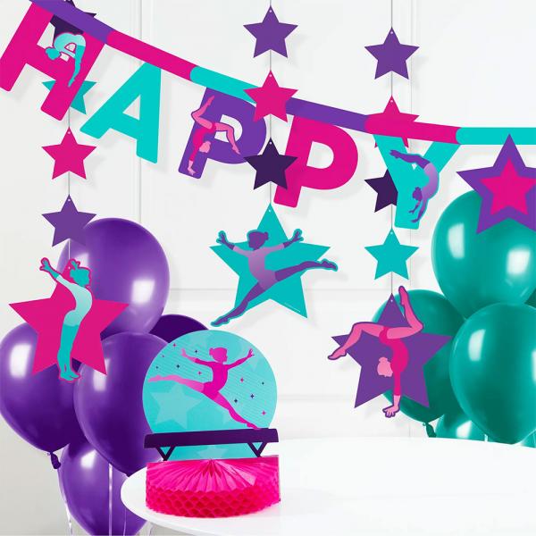 Gymnastics Banner Happy Birthday