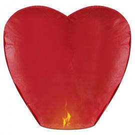 Khom Loy Svævende Lanterne Rødt Hjerte