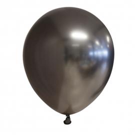 Chrome Miniballoner Metal Grå 100-pak