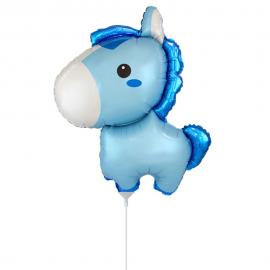 Hest Folieballon Lille Blå