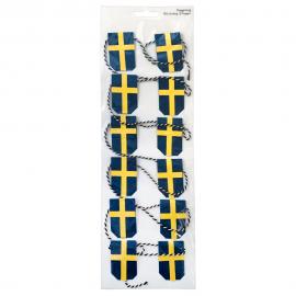 Sverige Flagguirlande Dekoration X-tra Mini