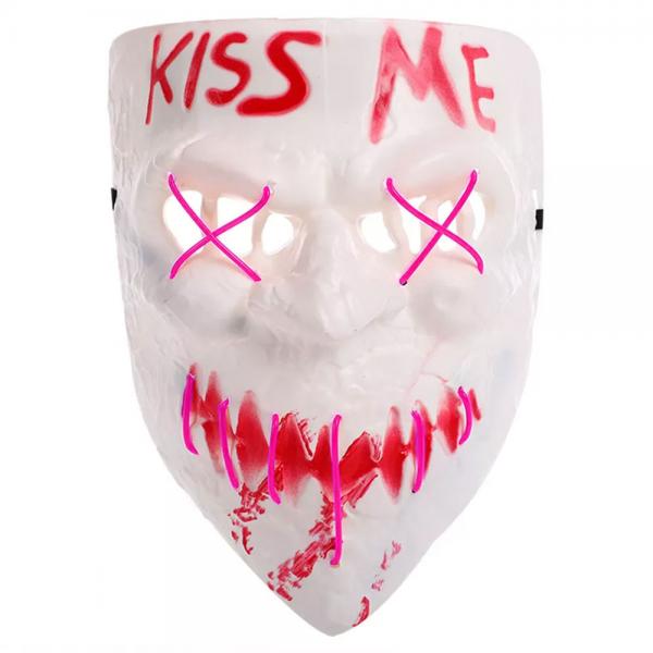 Kiss Me Maske LED Lilla