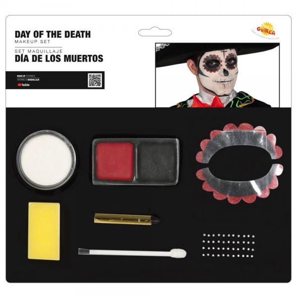 Day of the Dead Sminkest Sort/Rd/Hvid