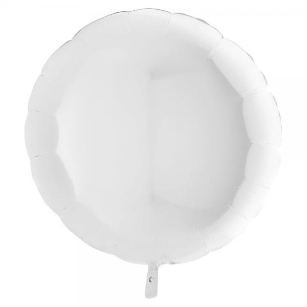 Stor Rund Folieballon Hvid