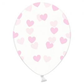 Transparent Balloner Pink Hjerter